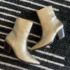 BRAND NEW Matisse Caty boots in gold - leather western ankle boot - 8 1/2